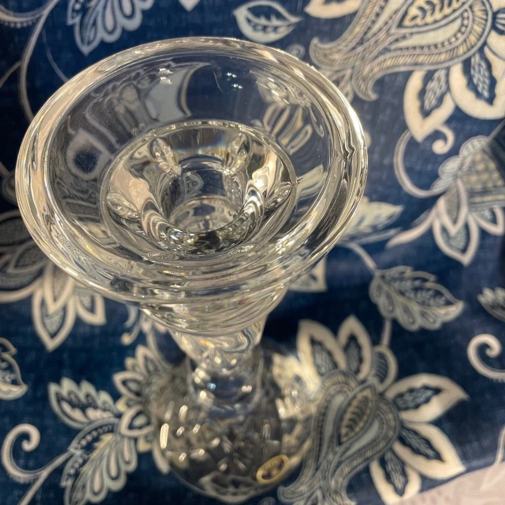 Bohemia Czech Republic Crystal Candle Holder 24% Lead Crystal‎ 8